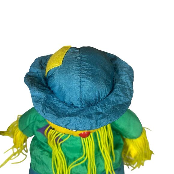 Vtg Puffy Nylon Stuffed Scarecrow Fall Halloween Decor Midwestern Home Products - Picture 4 of 7